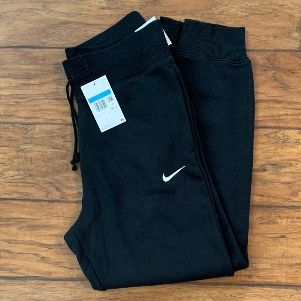 Nike Black Sweatpants with White Swoosh